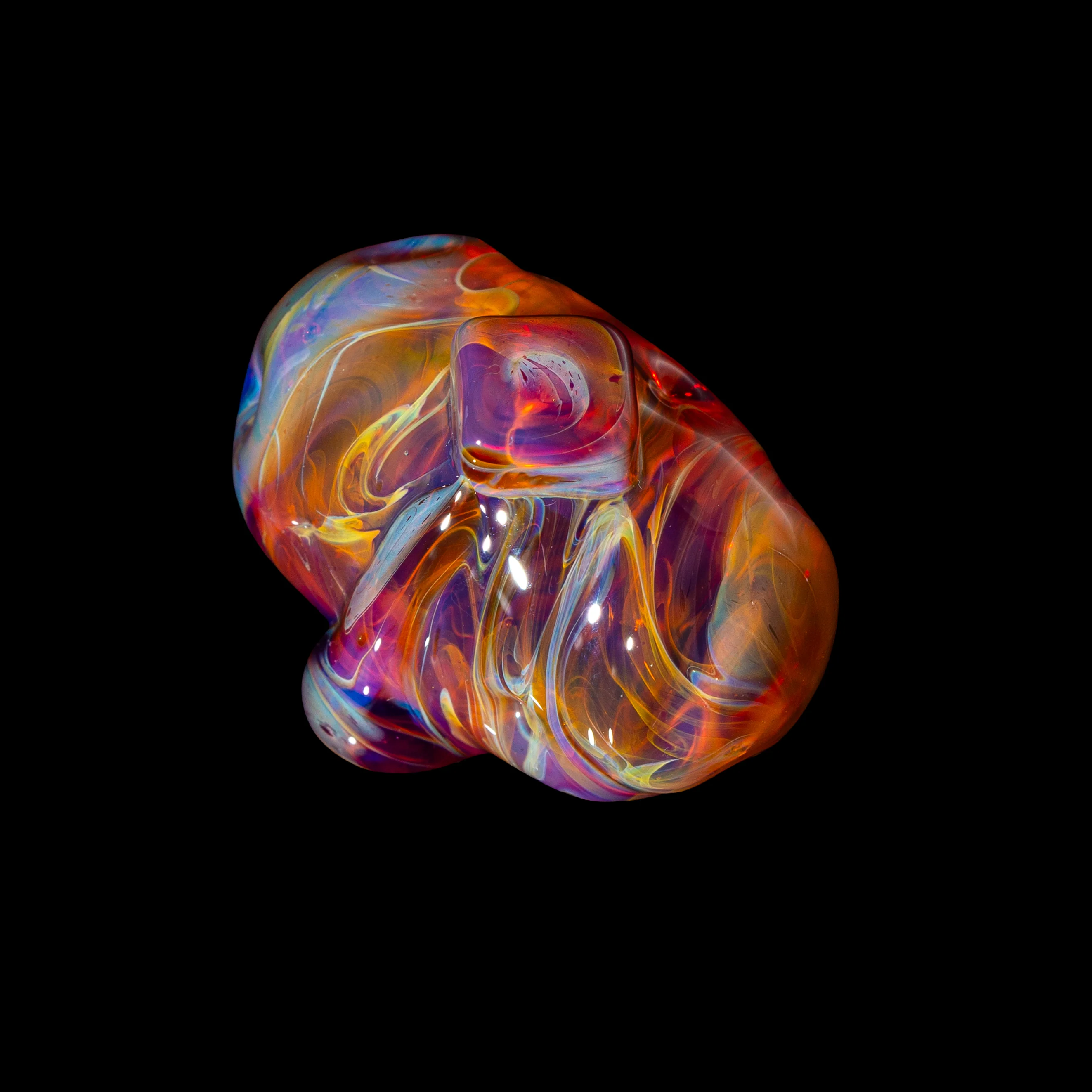 Alec Blows Glass - Amber Purple Buttered Pocket Potato - Image 2