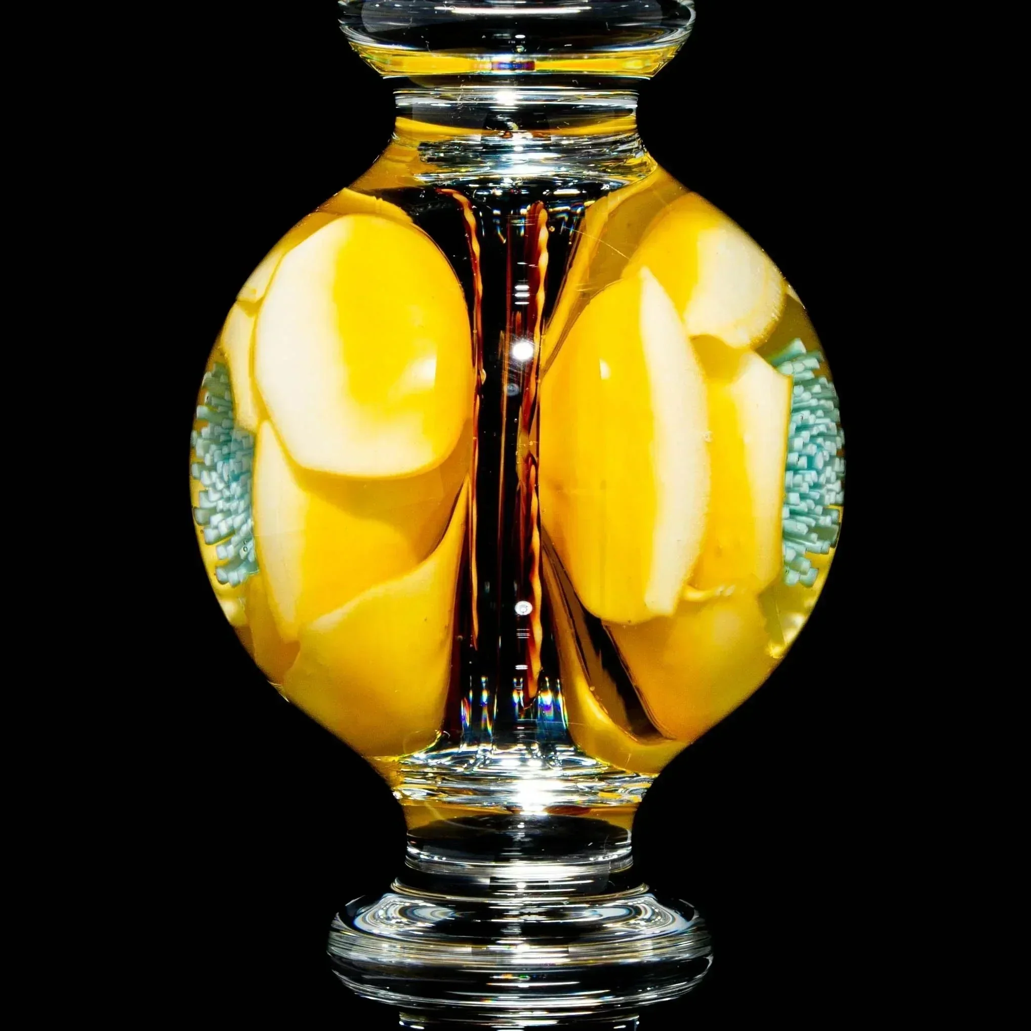 Drinking Vessels: Delong Glass x Lathey Jade - Large Yellow Blossom Wine Glass - Image 3