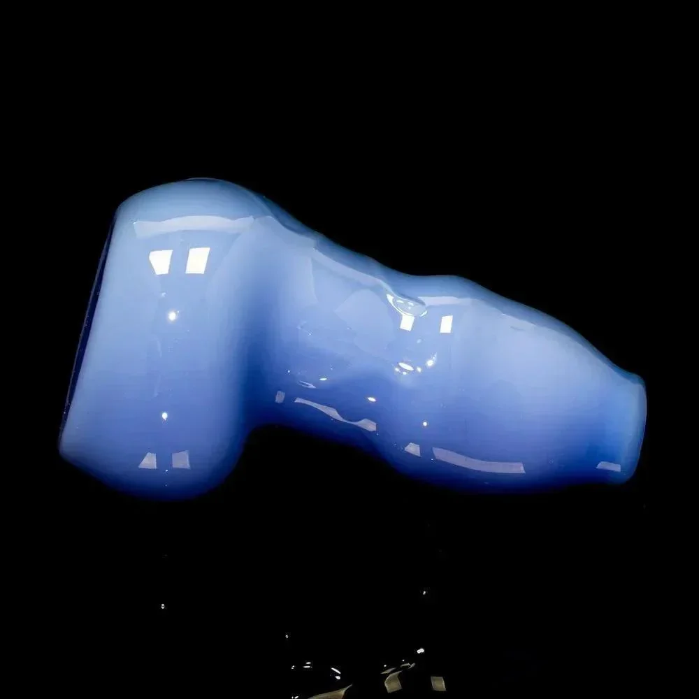 Glass By Ariel - Milky Blue Dick Vase - Image 4