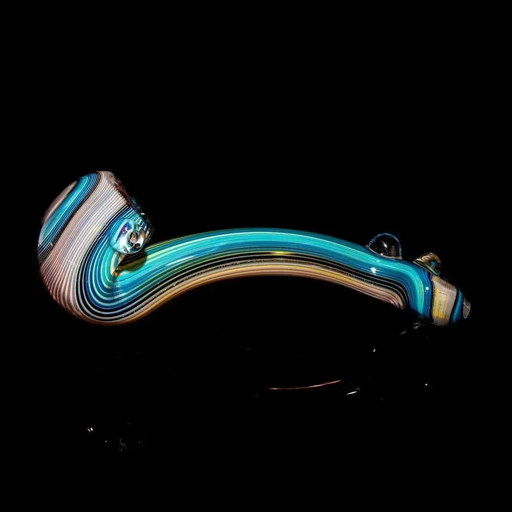 Torcher Glass - Blue & White Linework Layback Sherlock - Image 2