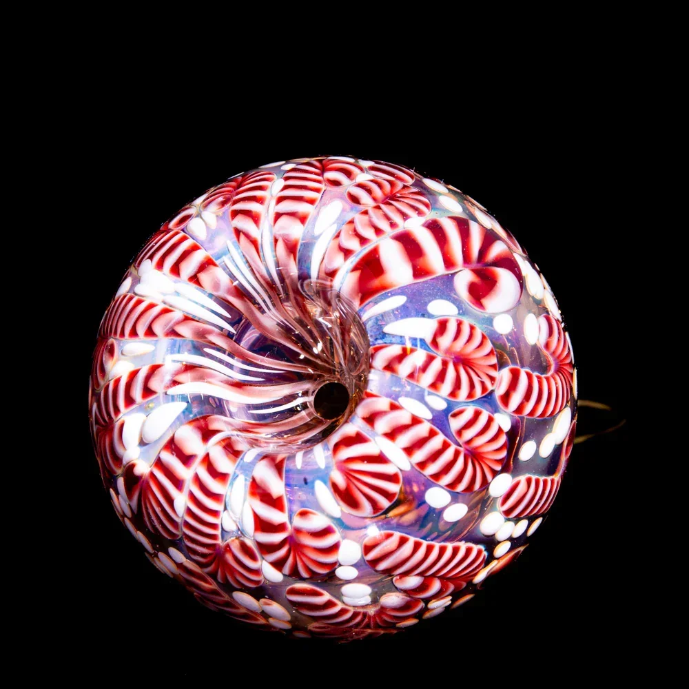 Firekist Glass - Full Candy Cane Ornament Pipe - Image 2