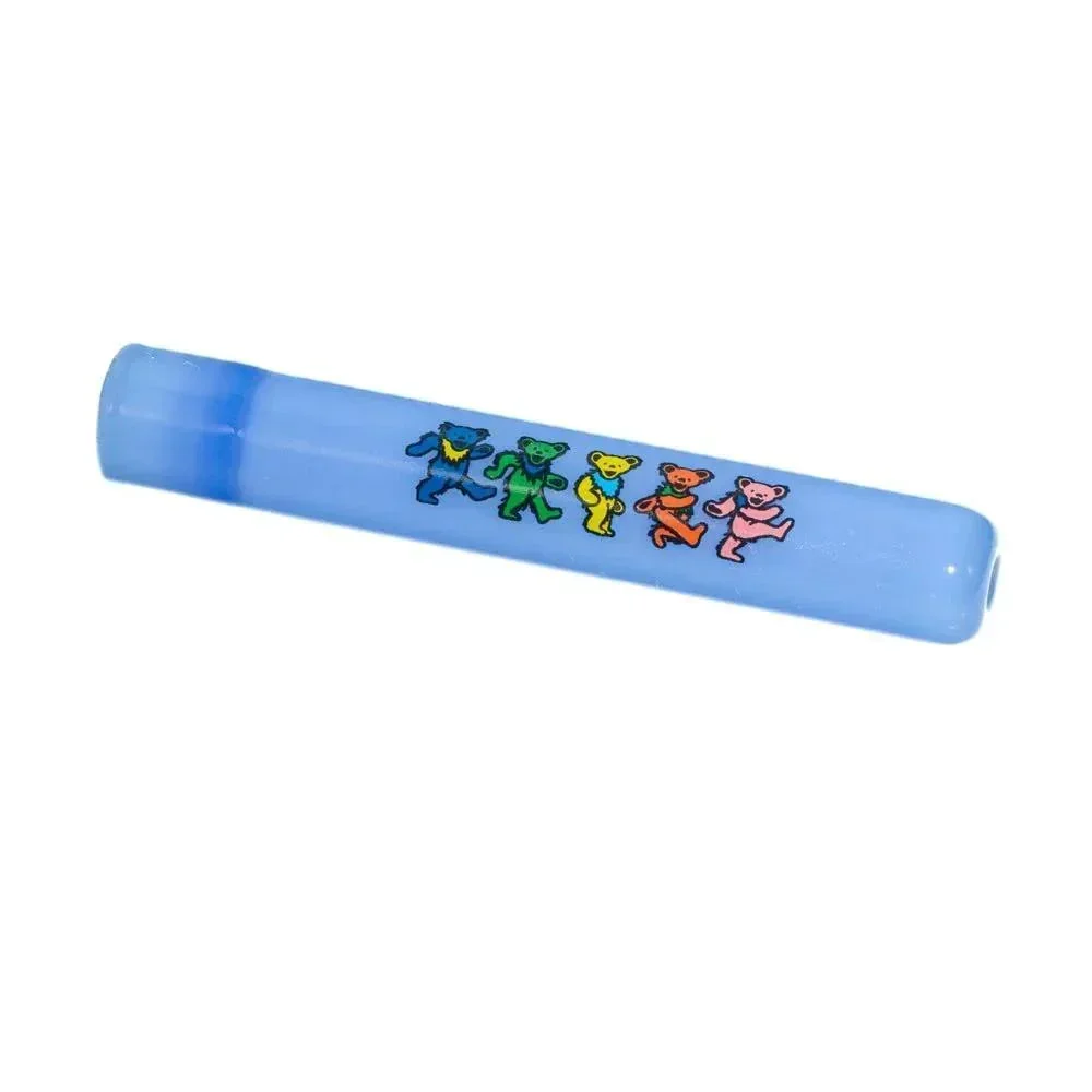 Jellyfish Glass - Light Blue Dancing Bears Chillum