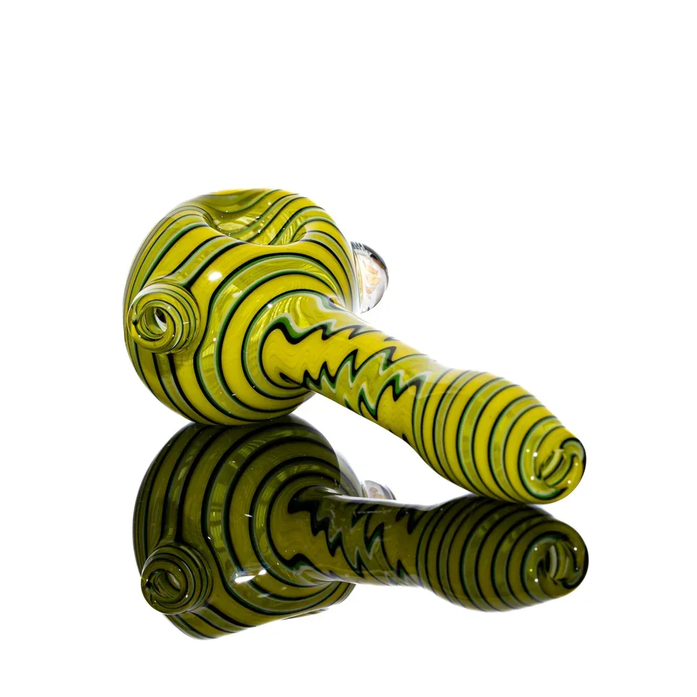 Jon Rickert - Yellow, White, & Black Linework Spoon - Image 2