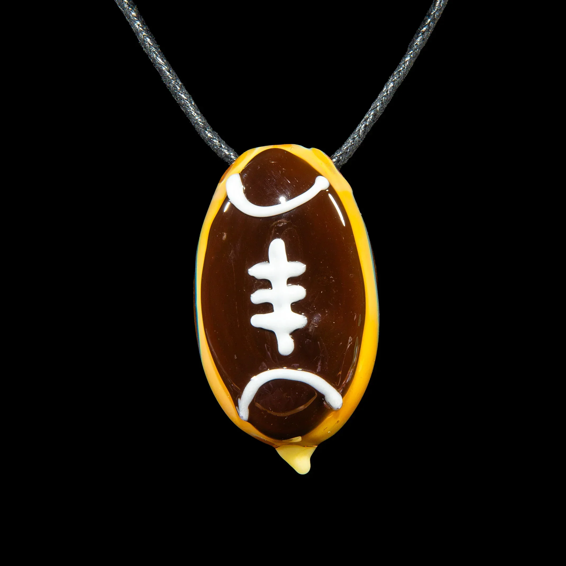KGB Glass - Football Donut Pendant