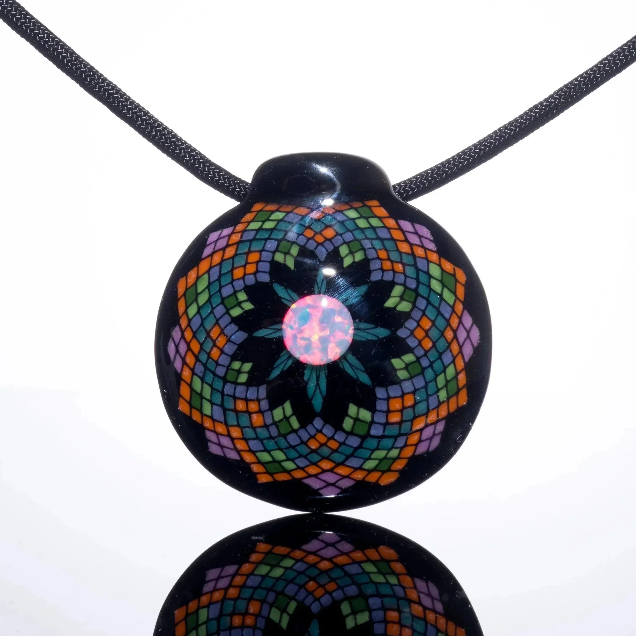 Lagrone Fillacello Pendant w/10mm Opal Coin #1