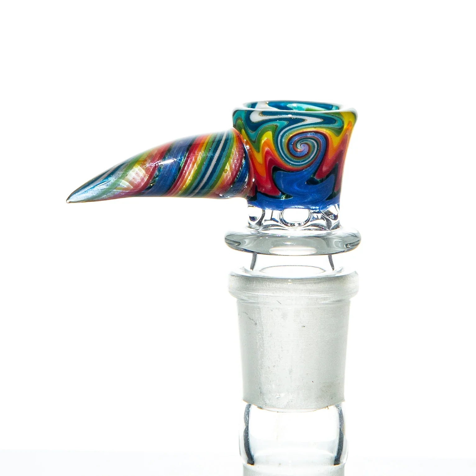 Mike Fro - Really Tealy, White & Rainbow Wig Wag 18mm Slide