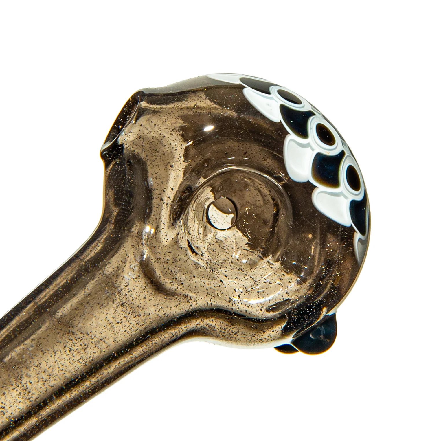 Olour Glass - Black & White Dotstack Black Spoon - Image 3