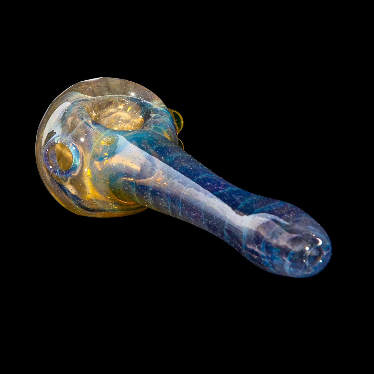 Olour Glass - Pink & Gold Dotstack Purple Gradient Spoon - Image 2
