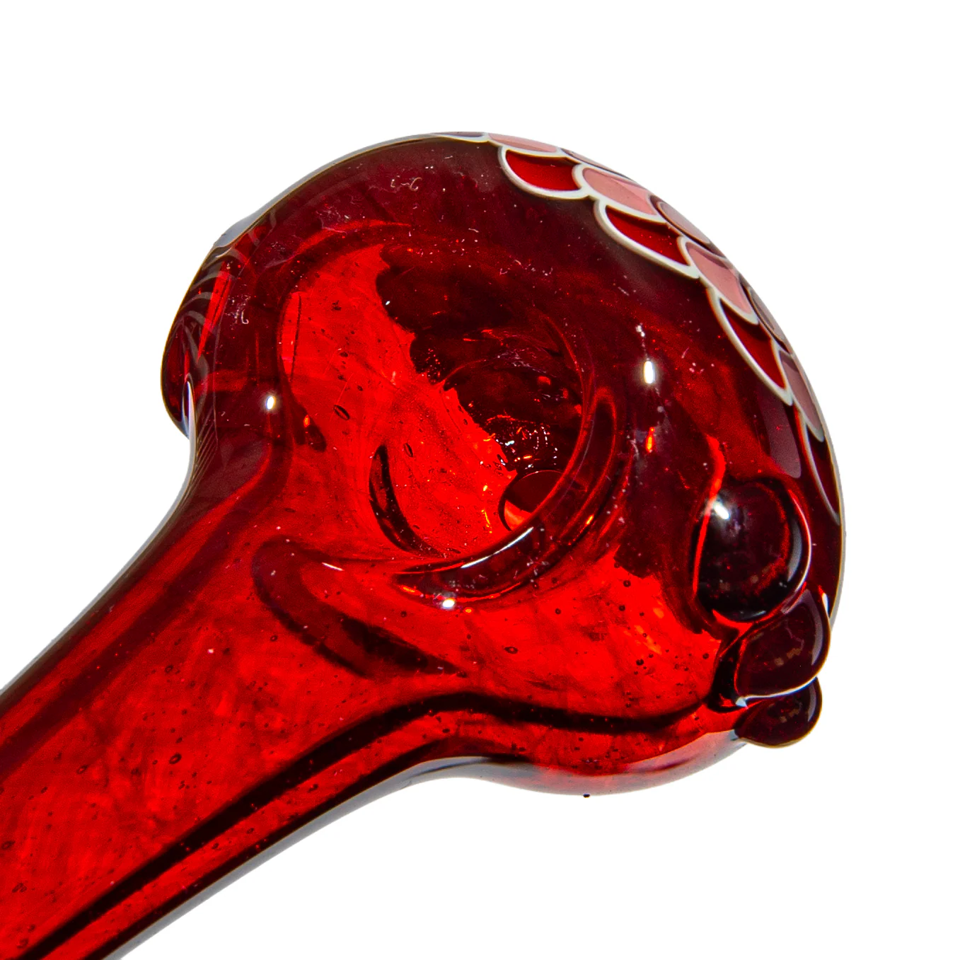 Olour Glass - Red & Pink Dotstack Red Spoon - Image 3