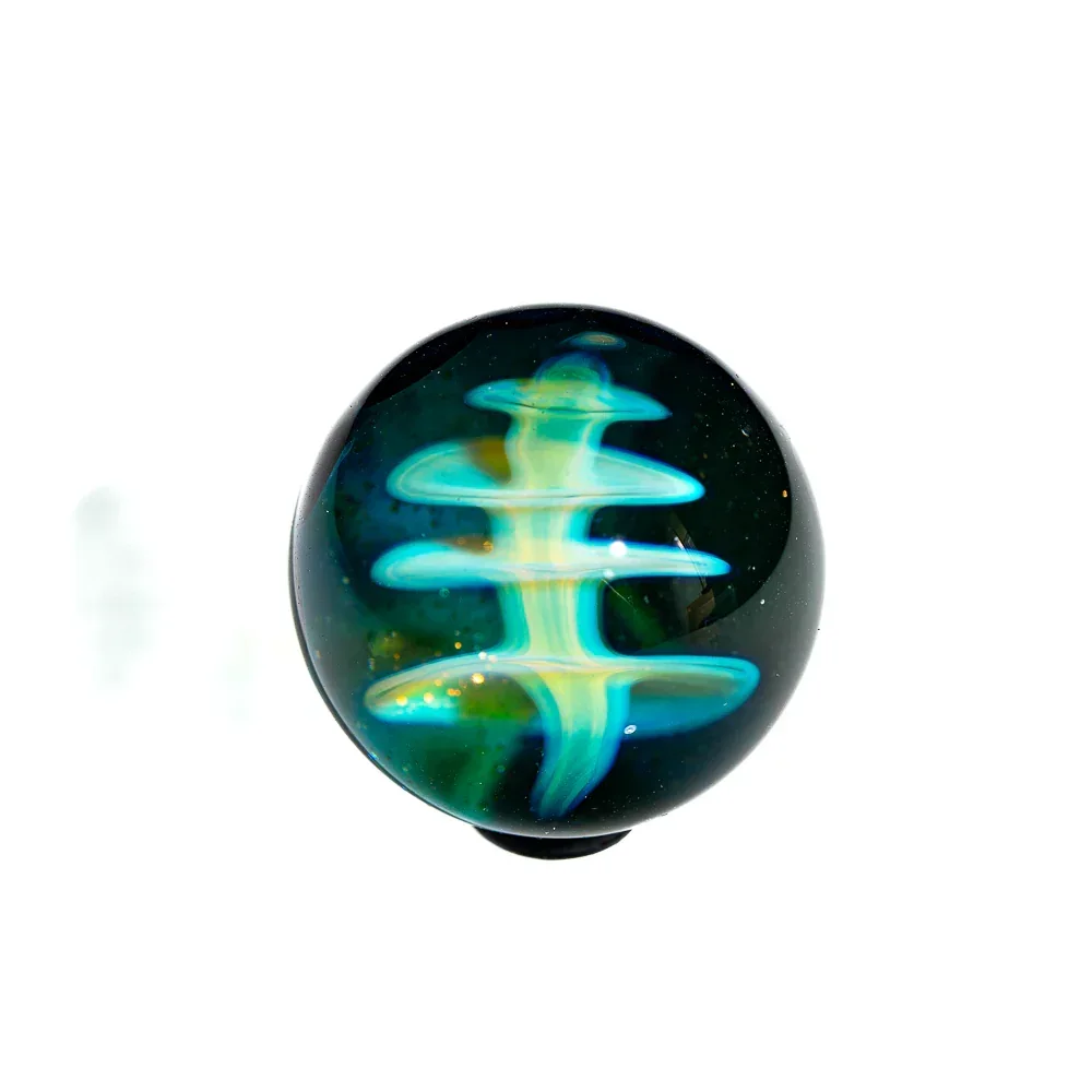 Catfish Jawn - Silver Fume Collapse Blue Stardust 26MM Marble - Image 2