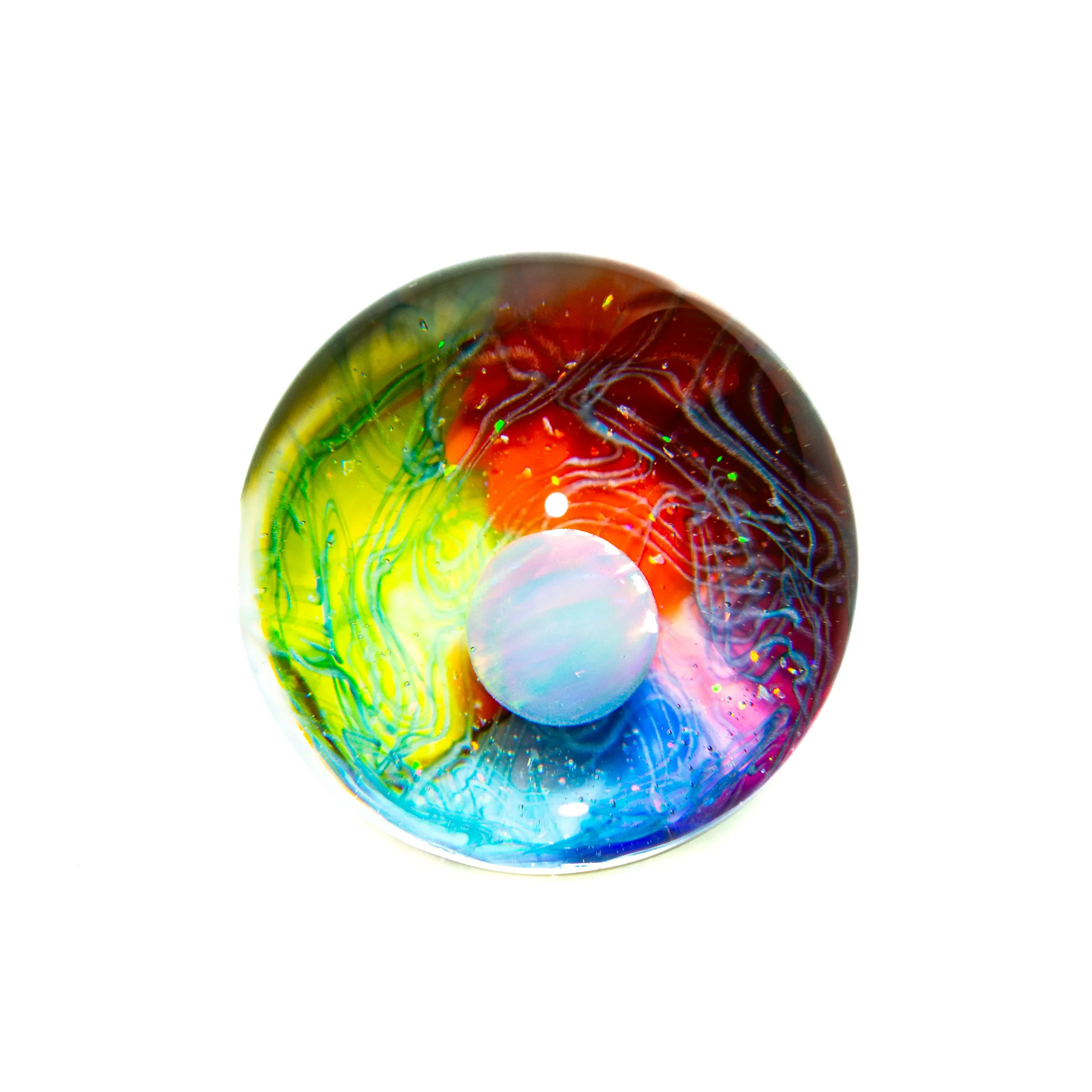 Scott Moan - Rainbow Opal Scribble 34MM Marble