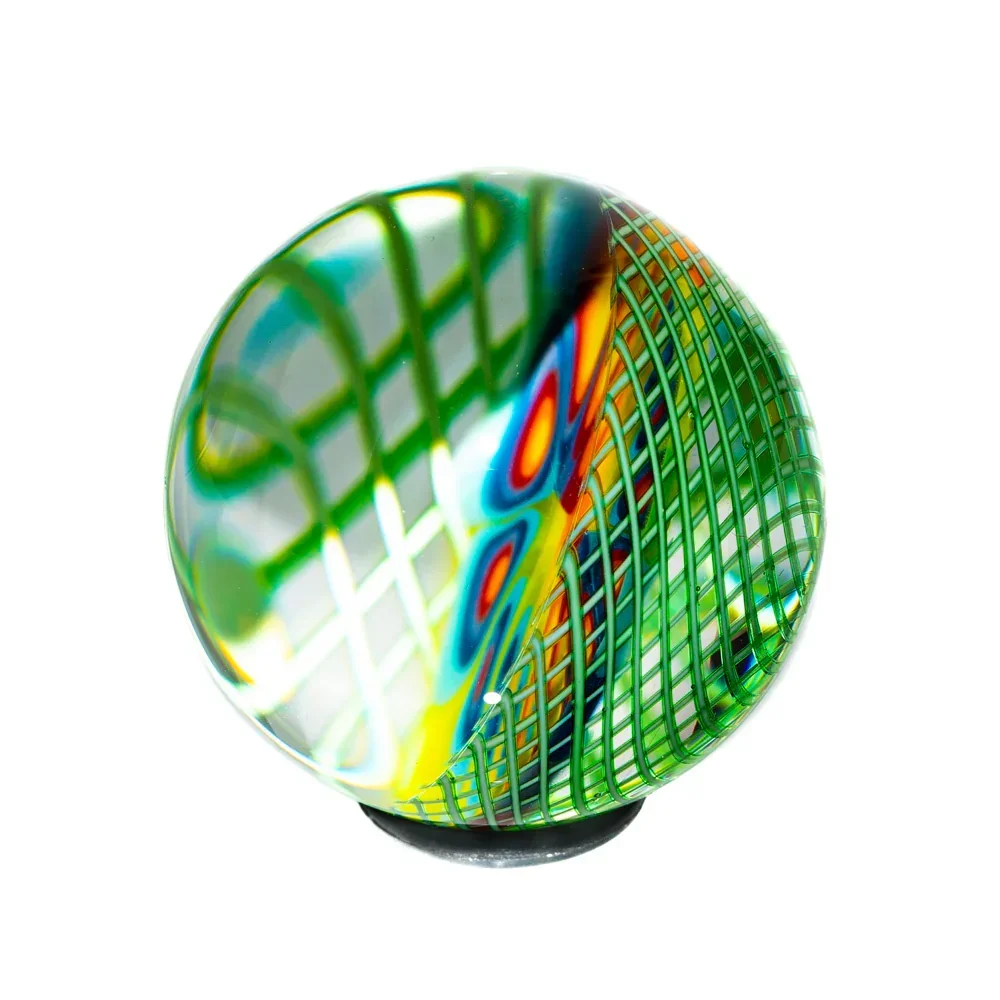 Scotty Mickle - Rainbow Milli Slice & Green Retti 32MM Marble #8 - Image 3