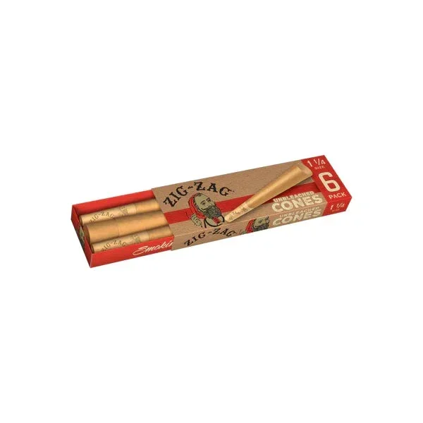 Zig Zag - 1 1/4" Unbleached Pre-Rolled Cones